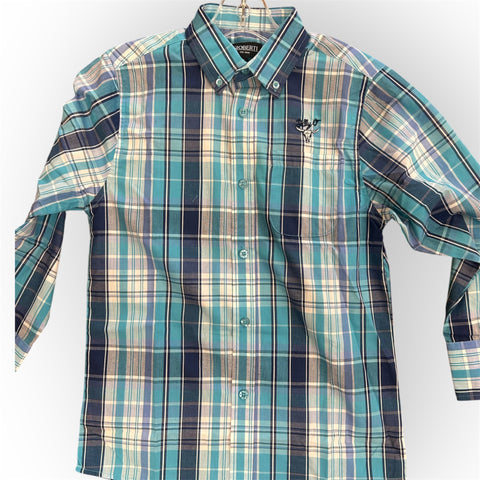 Youth Blue Navy Cowboy Shirt