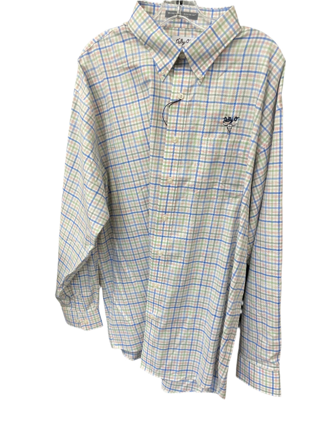 Salmon Blue Green Long Sleeve