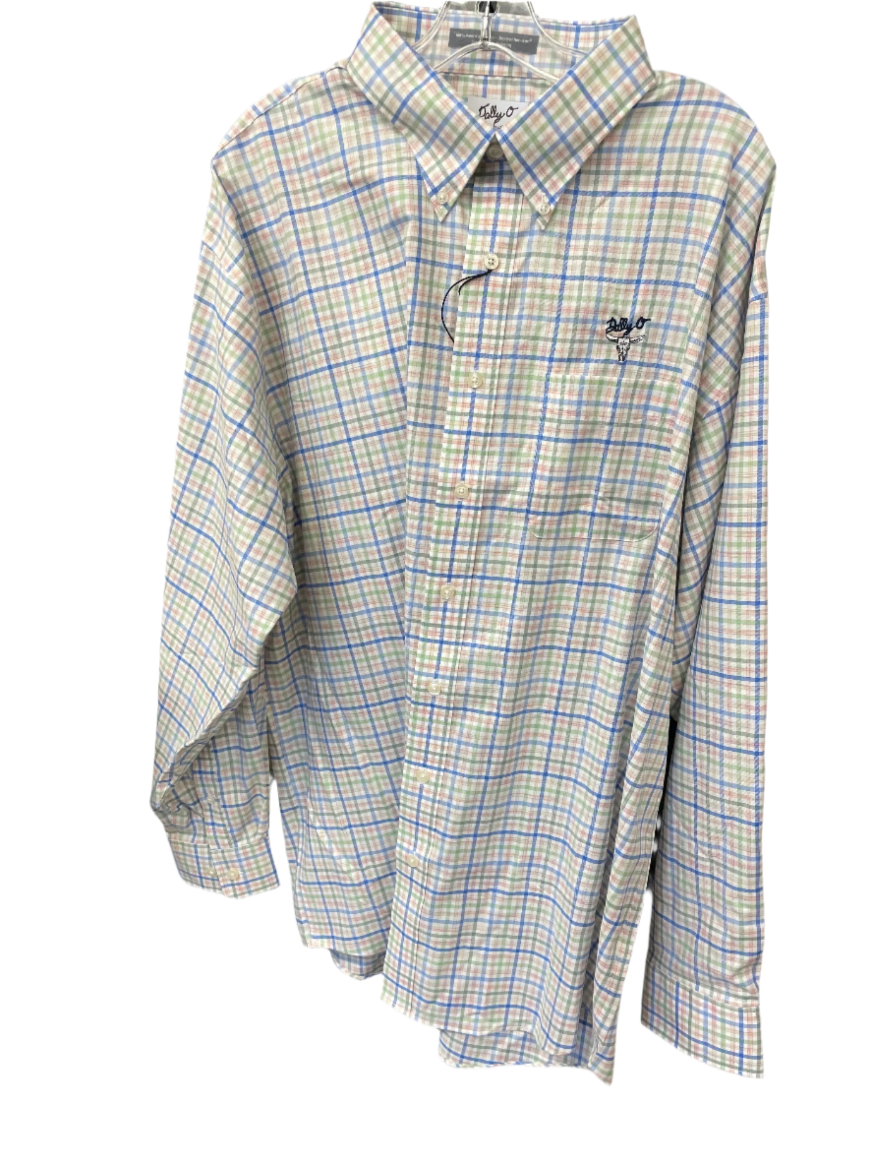 Salmon Blue Green Long Sleeve